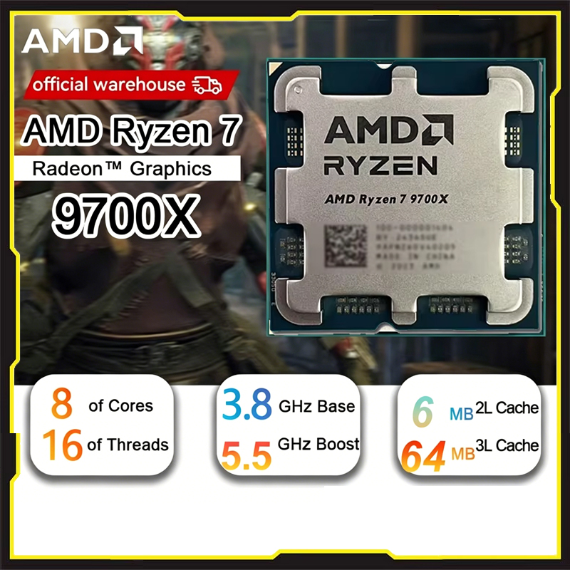 Pc Gaming Ryzen - Процессор AMD Ryzen 7 9700X, разблокированный,