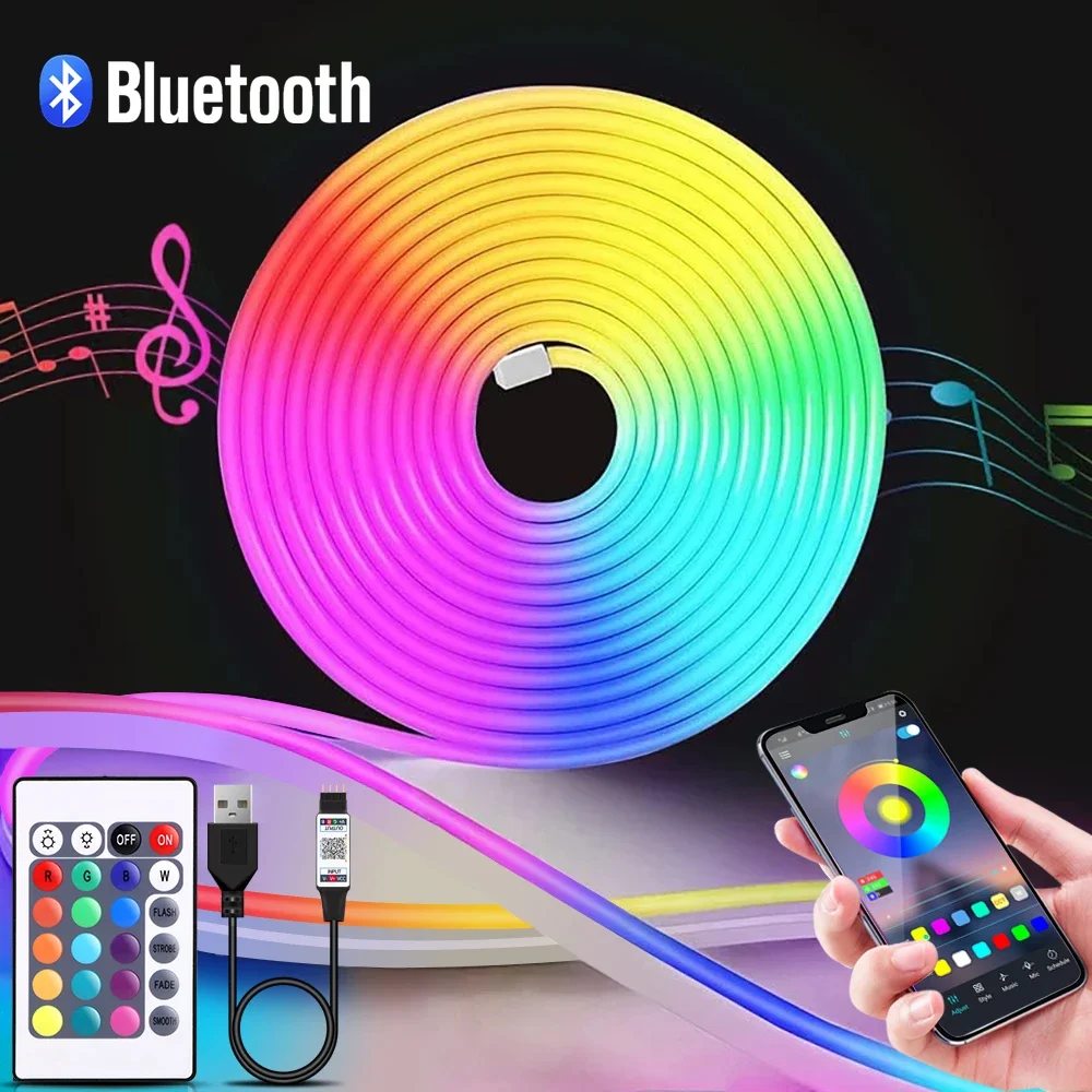 Rgb Light Strip - 1-5 м RGB светодиодный неоновый светильник