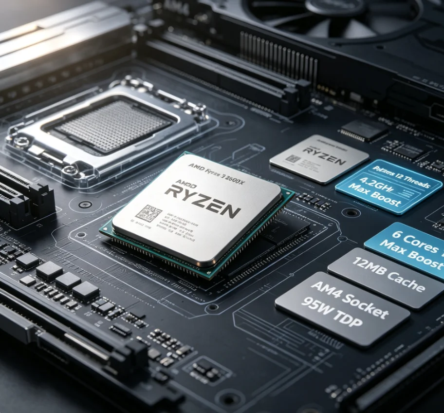 Процессор AMD R5 2600X 12 нм,  – обзор и цена Pc Gaming Ryzen