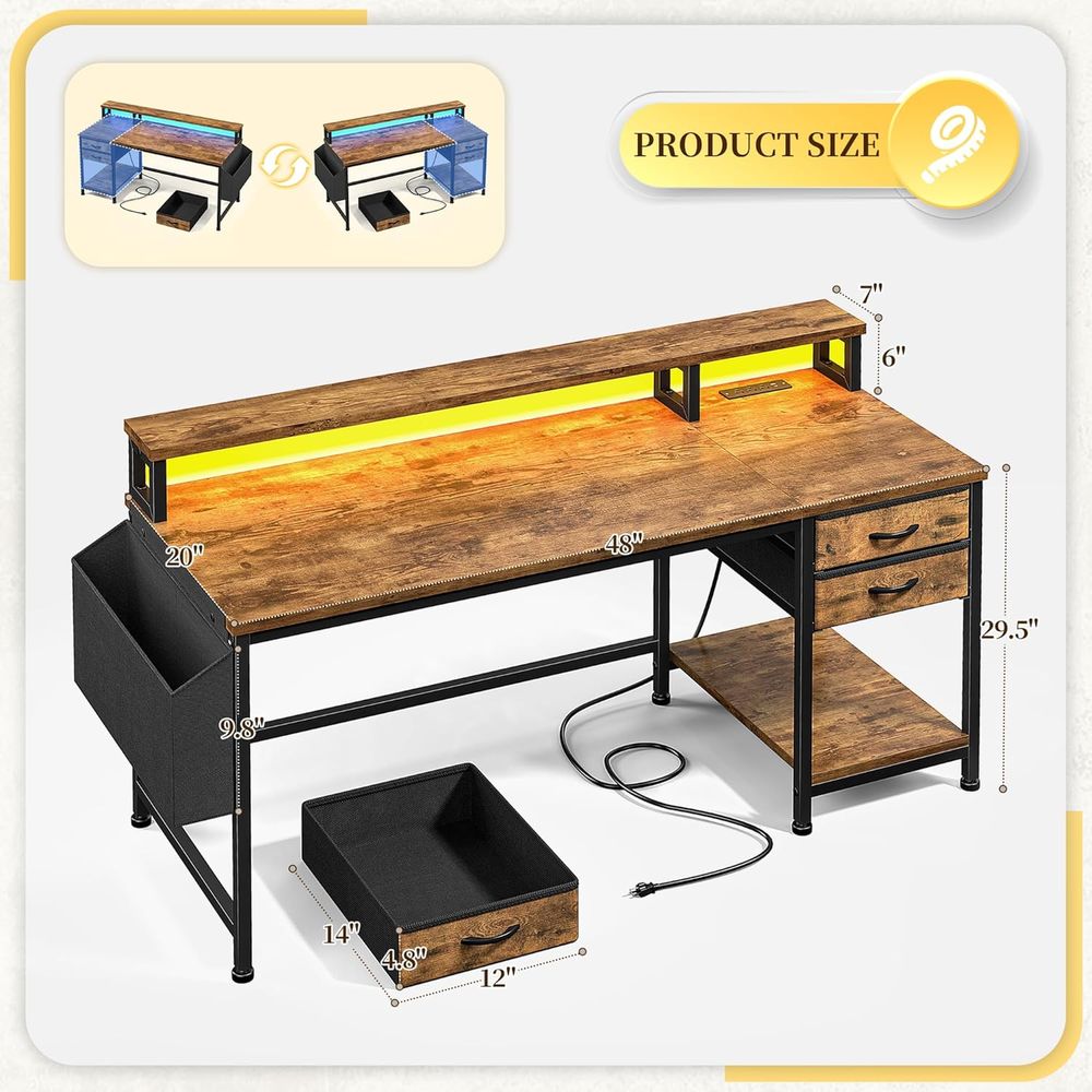Компактный игровой стол 48 дюй – обзор и цена Rgb Light Strip