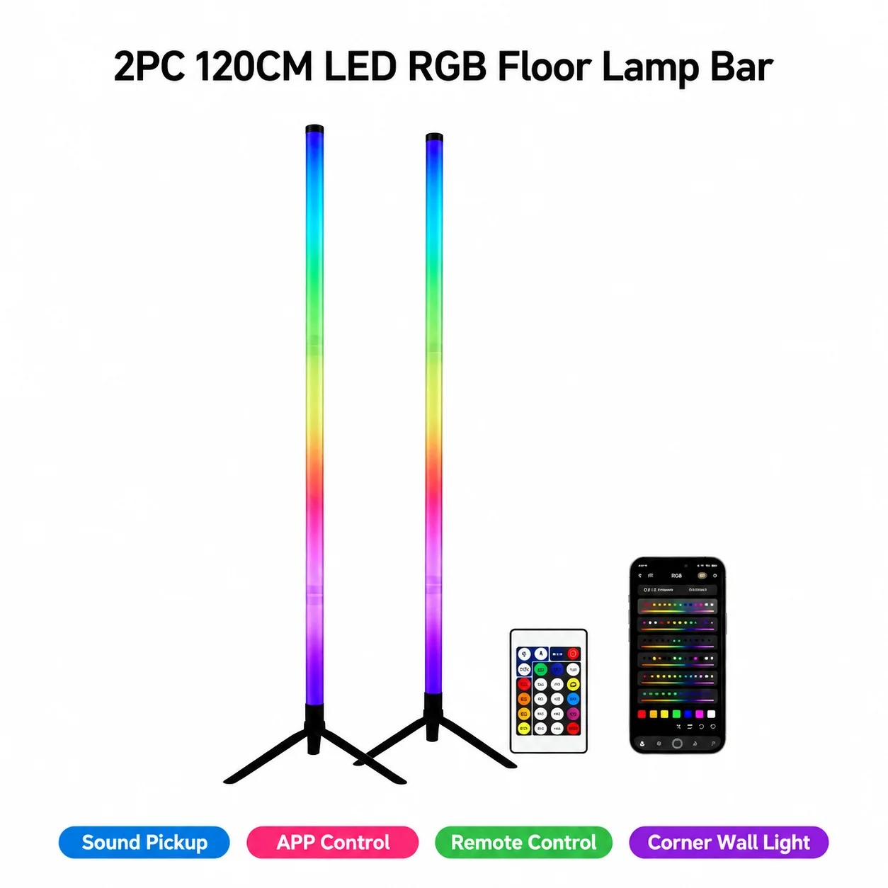2 шт. 120-см RGB-светильники д – обзор и цена Rgb Light Strip
